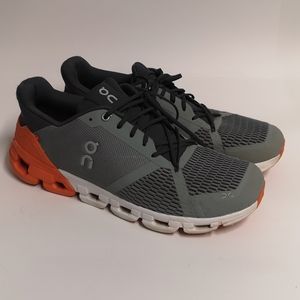 Mens Oncloud Cloud Flyer Running Shoes size 12 gray/orange No Holes